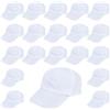 DICOSMETIC 25 cappellini da baseball in bianco regolabili, unisex, design vuoto, cappello da camionista all'ingrosso lungo 26,5 cm, bianco puro