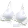 LRSSMB 2025 Reggiseno In Raso Di Seta Liscio Reggiseno Push Up In Seta Di Gelso Double Face Con Supporto Push Up For Donna Bralette Quotidiana Da Donna(White,M)
