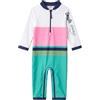weVSwe Costume da Bagno per Bambini UPF 50+ Rash Guard a Maniche Lunghe con Cerniera sul Cavallo