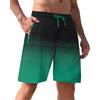 APTRO Pantaloncini da bagno da uomo con tasche con cerniera, ad asciugatura rapida, pantaloncini da spiaggia sfumati con fodera in rete