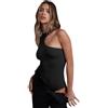 SDFWGG Body da Donna Monospalla Aderente con Scollo Asimmetrico Top Estivo Slim Fit Scollo Quadrato Aderente Body Donna Perizoma Canotta Basic Elegante Casual