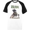 Udaytee La Grande Fuga T-Shirt da Baseball Unisex Bianca A Maniche Corte Nere Short Black-Sleeved White Unisex Baseball T-Shirt