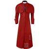 Generisch Costume da cosplay da uomo romano chiesa cattolica cappotto sacerdote abito con cintura papa vescovo parroco abito clero vestito con collo sciallato baggy adorazione robe sacerdotale cassock, Colore