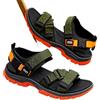 LYXYGMV Sandali piatti estivi da uomo traspiranti for le vacanze, scarpe da spiaggia, punta aperta, sandali casual da viaggio, escursionismo Per Escursioni All'aperto, Vacanze al Mare(Green,44)