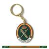ADCSHOP Portachiavi Ovale Guardia Civile 5 X 4 cm in lega di metallo placcata oro - goffrato e stampe smaltate + braccialetto Guardia Civile bandiera Spagna filo intrecciato, Verde Oliva,