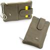 JAGUAR - Portachiavi Uomo, Portachiavi in Pelle Vera Dotato di 1 Cerniera con Catena e Tasche Portacarte di Credito con Protezione RFID, Arriva in Scatola Firmata Adatta per Regali (Oliva)