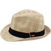 Carnavalife Cappello Paglia Uomo Donna Fedora Borsalino Trilby Berretto Panama Estate Spiaggia ala Corta Moda Unisex, lu-255-beige, 58