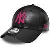 New Era Berretto da donna 9FORTY in similpelle PU New York Yankees, nero/rosa