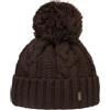 McBURN Giant Berretto con PON Donna - Made in Italy Beanie Invernale Berretti Pompon Lavorato a Maglia Risvolto, Fodera, Fodera Inverno Autunno/Inverno - Taglia Unica Marrone