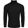 COOFANDY Maglione Uomo Collo Alto Maglione Dolcevita Nero XL | Elegante Maglione Lupetto Slim Fit Maglia Invernale, Tempo Libero, Lavoro
