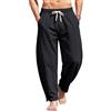MEDUOLA Pantaloni in Lino Cotone Uomo Harem Y2K Taglio Curvo Pantaloni Casual Leggero Baggy e Ampi con Tasche per Spiaggia Estate