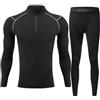 Vhersily Intimo Termico Uomo Calzamaglia Termica Abbigliamento Termico Sci Tuta Pantaloni Termici Invernale Maglia Manica Lunga Completo Set per Palestra Ciclismo Calcio Corsa Running Allenamento