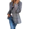 Vhersily Blazer Da Donna In Tweed Autunno Inverno Casual Plaid Pied De Poule Blazer Da Lavoro Giacche Abbigliamento Estivo Blusa Classiche Camicetta, Ciclismo Clubwear Streetwear Fresche e Traspirant