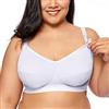 Gratlin Donna Reggiseno Allattamento Cotone Senza Ferretto Taglie Forti Bianco 9C