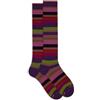 Gallo Calze lunghe donna viola righe multicolor