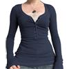 Karwuiio Camicie da donna Fata Grunge Y2k Manica Lunga Tinta unita Pizzo Patchwork Button Slim Fit Tees Abbigliamento Estetico Autunno