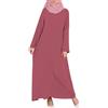 Vhersily Abiti Estivi Donna Cotone, Vestiti Primavera 2025, Abito Musulmano Eid Per Le Donne Abayas Caftano Islam Tinta Unita Dubai Arabo Modesto Abito Lungo Leggero Traspirante, Biancheria Da Notte