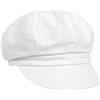 Melegari Berretto con Visiera 100% Cotone | Toscana | Baloon cap | Primavera Estate | Unisex (IT, Numero, 55, 58, Bianco)