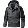 Vhersily Giacca da Sci Montagna Invernale Parka da Neve Caldo con Cappuccio Cappotto da Snowboard Giubbotto da Escursionismo Impermeabile Uomo, Per Sportivo Trekking, Con Tasche, Antivento Giacce