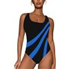 Generico Costumi da Bagno Donna Curvy Costume Contenitivo Intero Piscina Monospalla Taglie Forti Mare Imbottito Interi Pancia Vestiti Vestito Brasiliana XXL Push Up Nero Sexyy con Volant Bikini Spiaggia