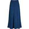 Outoshe - Maxi gonna da donna in raso a vita alta, con elastico nascosto in vita, svasata, Navy, S