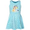 E PLUS M Bluey & Bingo Vestito Estivo Bambina - Vestito Bambino 100% Cotone a pois ideale per le giornate calde - Taglie 92-116 Rosa o Turchese