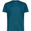 CMP T-Shirt Girocollo Dry Function Tinta Unita da Uomo, 39T7117 (IT, Numero, 54, Regular, Regular, Petrolio)
