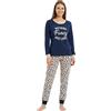 Coconuda Pigiama Donna in Caldo Cotone, Art. CNP142 Blu XL