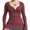 Karwuiio Camicie da donna Fata Grunge Y2k Manica Lunga Tinta unita Pizzo Patchwork Button Slim Fit Tees Abbigliamento Estetico Autunno