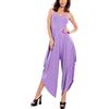 Toocool Overall Donna Tuta Intera Pantaloni Harem Copricostume Pantaloni Basic VB-0787 [Taglia Unica,Lilla]