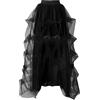 Generic Gonna lunga da donna, in tulle, maxi gonna a vita alta, gonna a pieghe, patchwork, tutù, gonna da cucina, per il tempo libero, tinta unita, elegante abito autunnale