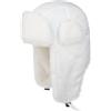 Seeberger Cappello Aviatore Finola Donna - Lapeer Beanie Invernale con paraorecchie, Fodera Autunno/Inverno Inverno - M (56-57 cm) Bianco