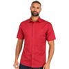 Style It Up Camicia da uomo a maniche corte su misura, facile da stirare, colletto con bottoni in popeline, camicia casual elegante per lavoro, matrimonio e ufficio