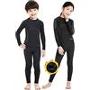 NOOYME Intimo Termico Bambino Biancheria Intima Termica Bambina Pantaloni e Maglia Termica Traspirante Asciugatura Rapida per Sci Corsa Calcio