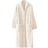 Vhersily Vestaglie Da Donna In Pile Con Cappuccio e Tasche, Accappatoi In Maglia A Cavo Con Bottoni Pigiama Invernale Accogliente, Da Notte In Peluche, Accappatoio Spa Morbido, Regalo Capodanno