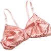 CISULI Reggiseno in raso di seta naturale con mezza imbottitura, 100% seta, coppa B/C, senza ferretto, anallergico, 01, S petite
