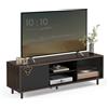 VASAGLE Mobile TV per Televisore fino a 32/45/50/55/60 Pollici, Montaggio Rapido Senza Attrezzi Toolless, per Soggiorno, Vetro Scanalato, Moderno, 140 x 39 x 45 cm, Marrone Cenere LTV466K02