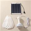 Jurtmy Ventilatore da soffitto solare da 20 W con pannello solare, doppia alimentazione (solare/USB), silenzioso 36 dB, diametro 42 cm, per campeggio e esterni