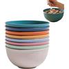 Voxlara Set di 8 Ciotole per Cereali da 655 ml, Ciotole in Plastica Infrangibili Riutilizzabili e Durevoli, Scodella Colazione per Zuppe, Cereali, Insalata, Cena, Ø 15 cm, Senza BPA, 8 Colori
