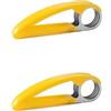 Nlinlin 2 affettatrici manuali gialle per alimenti, in acciaio inox, per tagliare banane, fragole, cetrioli, carote, uova, verdura, frutta, multifunzione, portatile, piccola affettatrice e affettatrice