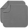 BW&HM Tappetino Acolapiatti Tappetino per asciugare i piatti Asciugatura rapida Assorbent 40 x 46 cm Confezione da 2 Grigio