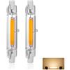 Generico Lampadine LED R7S 78mm 10W, Lampada LED 78mm R7S Sostituisce Alogena 100W Dimmerabile, 1000LM, Lampadina R7S LED 78mm Bianco Caldo 2700K, Doppia Estremità COB Luce Lineare Proiettore, 2 Pezzi