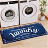 XLHOMO Tappeto per lavanderia, 50,8 x 119,4 cm, antiscivolo, colore: blu navy, lavabile, in memory foam, per lavanderia, fango, cucina, bagno, corridoio e ingresso