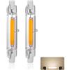 Generico Lampadina R7S LED 78mm Dimmerabile, Lampada LED R7S 78mm 10 Watt Sostituisce Alogena J78 100 Watt, Bianco Naturale 4000K 1000LM, Senza Sfarfallio, 360° Luce R7S COB LED Lineare Proiettore, 2 Pezzi
