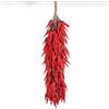 Melbolda Set di 10 peperoncini finti rossi decorativi da appendere, in plastica, leggeri, 55 cm, colore rosso, per cucina (5 pezzi)