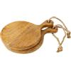 WESTCRAFT Elegante mini tagliere in legno con manico e sospensione, 21 x 7,5 x 1 cm, per tapas, snack, verdure e frutta, tagliere, tagliere, tagliere in legno, tagliere piccolo (set da 2 pezzi, rotondo)
