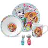 Sorrisini Set Stoviglie in Ceramica per Bambini con Posate Inox Dai 4 Anni (Sky)
