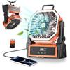 Kssvzz Ventilatore da Campeggio, Ventilatori Portatile USB Ricaricabile | 30000mAh Ventilatore Tavolo da Batteria 4 Velocità con Timer y Luce LED 270° Rotazione per Viaggi, Picnic, Escursioni