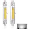 Generico Lampadine LED R7S 78mm 10W, 230V Dimmerabile LED COB Lamp, Bianco Freddo 6000K 1000 Lumen, Equivalente Lampada Alogena J78 100W, Fascio 360°, Riflettore di Ricambio Proiettore Lineare Luce, 2pcs