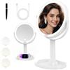 Sprifityy Specchio Trucco con Luci, 30X/1X a doppia faccia specchio